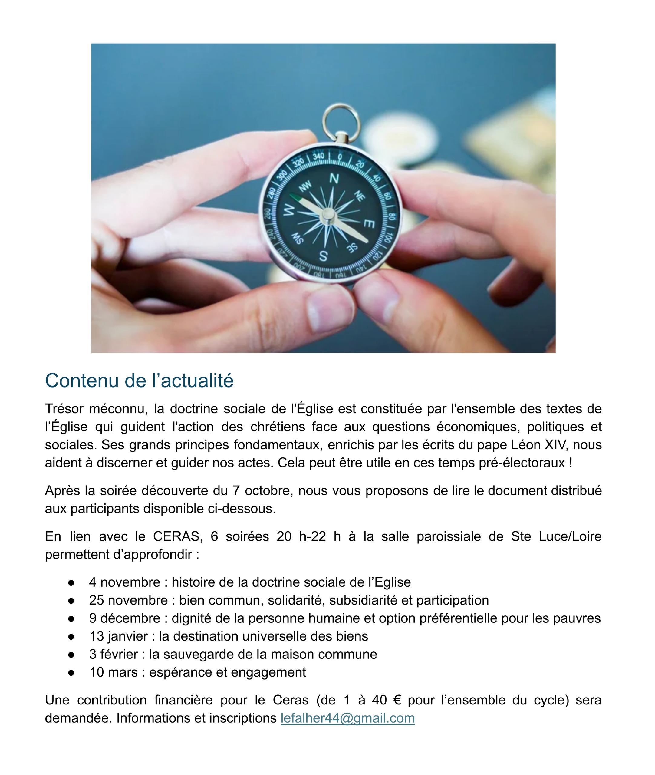 À la découverte de la doctrine sociale de l&rsquo;Église